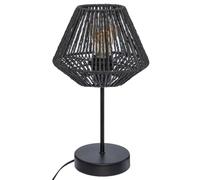 Atmosphera - Lampe à Poser Jily H 34 cm, Abat-jour Tressé, Pied en Métal - Lampe de Chevet Pour Salon, Chambre, Bureau