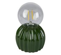 Atmosphera - Lampe à Poser LED Cactos Verte - H 15,2 cm, Pied en Céramique, Design Cactus - Luminaire d'Appoint pour Chambre, Salon, Bureau