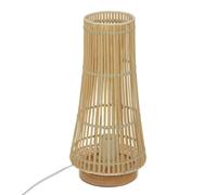 Atmosphera - Lampe à Poser Mahe Style Bohème, Bambou et Rotin, D 17,5 x H 38 cm - Luminaire pour Salon, Chambre, Bureau