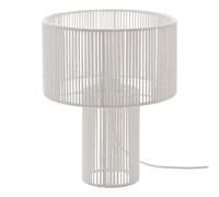 Atmosphera Lampe à poser Miria en métal 34 cm blanc