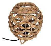 Atmosphera - Lampe à Poser Sand - Jacinthe d'Eau Tressée Beige - D 19 x H 20,5 cm - Style Bohème - Pour Chevet, Chambre, Salon