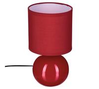 Atmosphera - Lampe Timeo rouge - céramique H25 cm