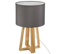 Atmosphera – Lampe à poser Molu trépied H 35 cm Pied en pin style scandinave Gris