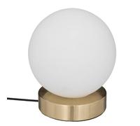 Atmosphera - Lampe boule Dris - verre et métal - blanc - H16 cm