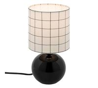 Atmosphera - Lampe céramique timéo motif noir h25cm