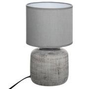 Atmosphera - Lampe à poser Salta - céramique, grise, H26.5 cm