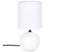Atmosphera - Lampe Timeo blanc mat - céramique H25 cm