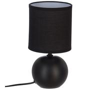 Atmosphera - Lampe Timeo noir mat - céramique H25 cm