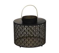 Atmosphera - Lanterne en Métal ajouré Noir et Doré D. 25 x H. 21,5 cm