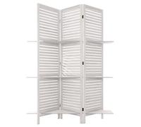 Atmosphera - Paravent 3 étagères - Blanc H170 cm