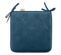 Atmosphera - Galette de Chaise Lilou Bleu Canard d38x38cm