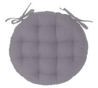 Lot 2x Galette de chaise ronde Alix - Diam. 38 cm - Gris