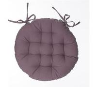 Lot 2x Galette de chaise ronde Alix - Diam. 38 cm - Taupe