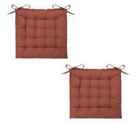 Atmosphera - Lot 2x Galette de chaise - Terracotta - ANJALI G