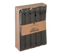 Atmosphera - Lot de 10 Bougies Bâtons Noires H 16 cm