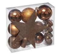Atmosphera Lot de 18 boules de Noël Bronze