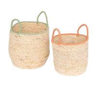 Atmosphera lot de 2 paniers de rangement - Multicolore