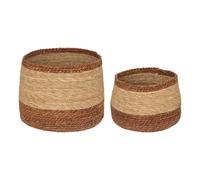 Atmosphera Lot de 2 paniers rangement - Naturel