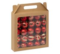 Atmosphera Lot de 25 boules de Noël - Rouge