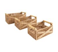 Atmosphera lot de 3 caisses de rangement - Naturel