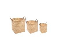 Atmosphera Lot de 3 paniers de rangement - Naturel
