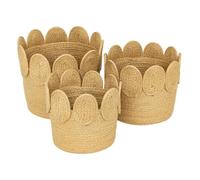 Atmosphera Lot de 3 paniers de rangement - Naturel