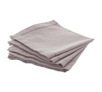 Atmosphera Lot de 4 serviettes de table Chambray - Gris