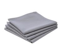 Atmosphera Lot de 4 serviettes de table en coton gris