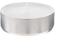 Atmosphera - Lot de 6 bougies chauffe - plat - blanc - 40g