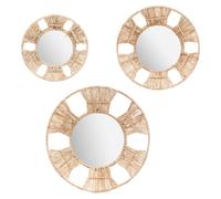 Atmosphera Lots 3 Miroirs Jute 31 cm