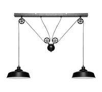 Suspension ""Ezio"" métal noir L120cm - Atmosphera Créateur d'intérieur