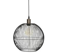 Atmosphera - Luminaire Suspension en Métal Filaire Noir & Doré D 34 cm