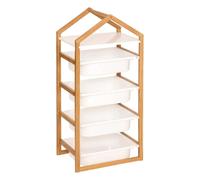 Atmosphera meuble de rangement 4 bacs - Blanc