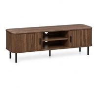 Atmosphera Meuble TV 2 Portes coulissantes Colva (Bois foncé)