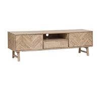 Atmosphera - Meuble TV 2 portes et 1 tiroir Aeris en bois - Beige - Aeris Beige G