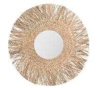 Atmosphera – Miroir « Ael » – Roseau D80 cm – Beige