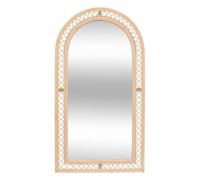 Atmosphera - Miroir Arche Mural Anahi - Marron - 87 x 47 cm - Cadre en Rotin Tressé, Style Bohème - pour Entrée, Chambre, Salon