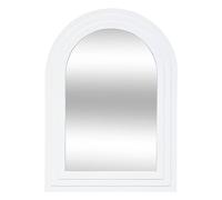 Miroir ""Emily"" en bois H55cm blanc - Atmosphera Créateur d'intérieur