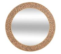 Atmosphera – Miroir en bois RONDIN – Diamètre 90 cm – Marron