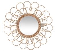 Miroir ""Fleur"" rotin D56cm - Atmosphera Créateur d'intérieur