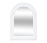 Miroir ""Emily"" en bois H55cm blanc - Atmosphera Créateur d'intérieur