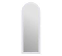 Atmosphera - Miroir Mural en Pied Emily Blanc 160,5 x 58,5 cm, Cadre Bois, Forme Arche - pour Chambre, Entrée, Dressing