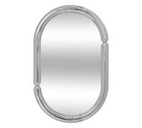 Atmosphera – Miroir mural ovale Micaela – Argenté 55 x 35 cm, Effet chromé, fixation H/V