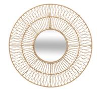 Atmosphera Miroir mural rond corde - Beige