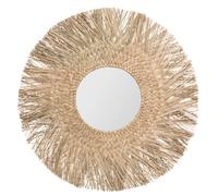 Atmosphera – Miroir « Ael » – Roseau D80 cm – Beige