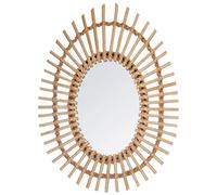 Miroir ovale rotin 43x58cm - Atmosphera Créateur d'intérieur