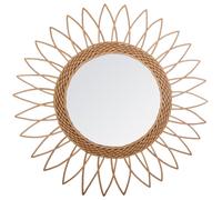 Atmosphera Miroir Yasmina en rotin - Diamètre de 50 cm