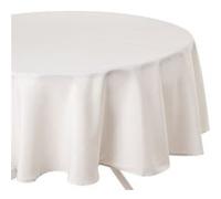 Atmosphera - Nappe anti-taches ronde Ophy - Diam 180 cm - Ivoire Blanc G