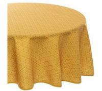 Atmosphera - Nappe ronde anti tache imprimé Etnik - Diam. 180 cm - Ocre - Etnik Jaune G