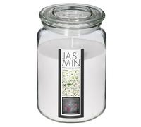 Atmosphera - Bougie Parfumée Blanche Jasmin Nina 510g - D. 10 x H. 14,5 cm - Bocal Verre, Longue Durée 72h - Pour Maison, Salon, Ambiance